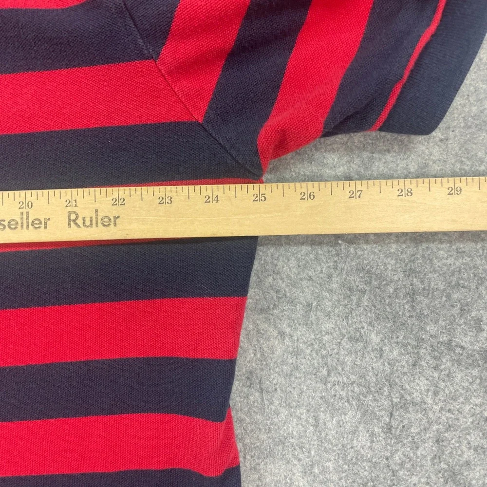 Polo Ralph Lauren Vintage Mens Polo Shirt XXL Red Striped Short Sleeve
